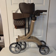 Drive Medical RTL10266CH-HS Nitro DLX Foldable Rollator Walker with Seat, NEW