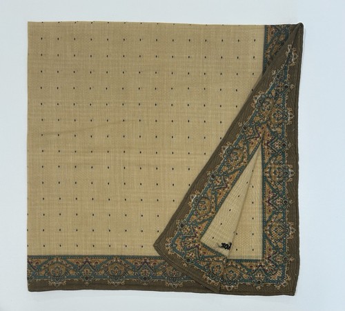 Handkerchief Man Christian Dior Check Polka Dot Paisley Pocket Square Cotton 18” - Picture 3 of 5