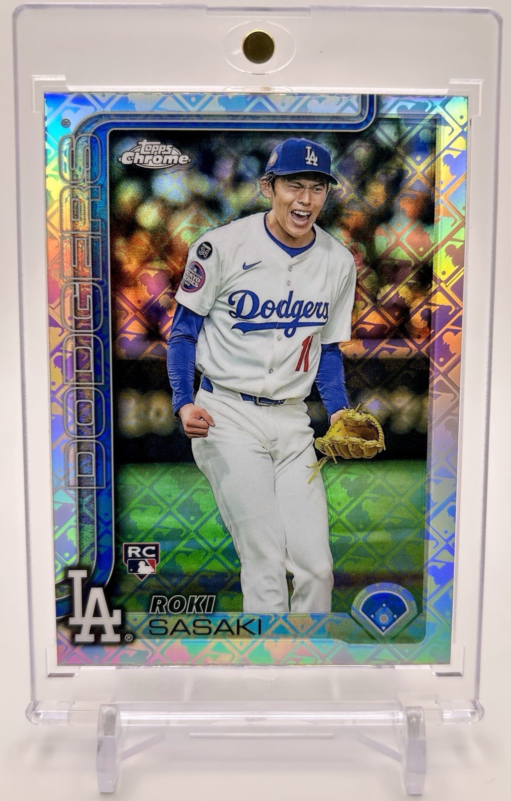 2025 Topps Chrome VARIATION #217 Roki Sasaki (RC,SP) 🔥LOGOFRACTOR🔥 + BONUS RC