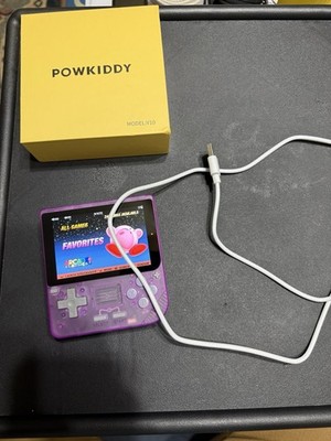 Powkiddy V10 Purple Handheld System Wi-Fi USB-C Headphone 480p Region Free