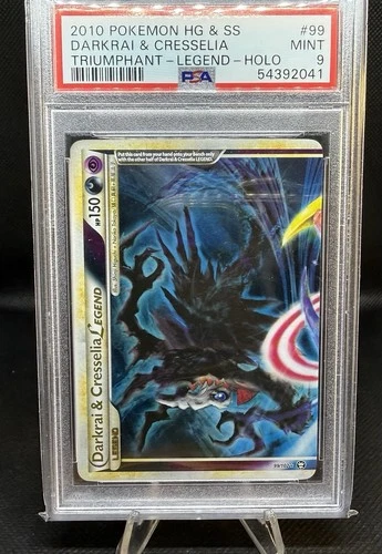2010 #99 DARKRAI & CRESSELIA LEGEND-HOLO PSA 9