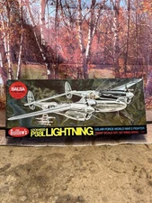Guillow's #2001 - Lockheed P-38L Lightning Model Kit 40" Wing Span NOS