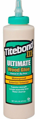 Titebond III 3 Ultimate WOOD GLUE WaterProof UV resistant Tight Bond 16 oz 1414