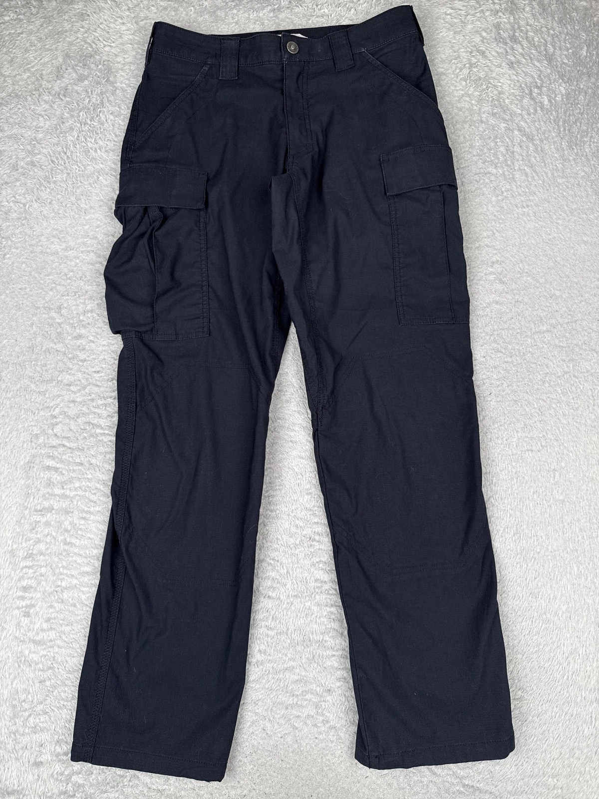First Tactical Pants Mens 32x32 Black Cargo Microfiber Workwear Outdoor