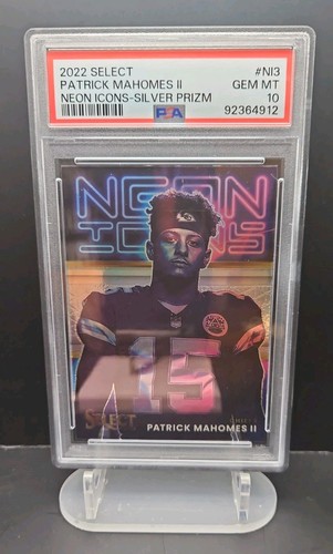 2022 Panini Select Patrick Mahomes II Neon Icons Silver Prizm #NI-3 PSA 10