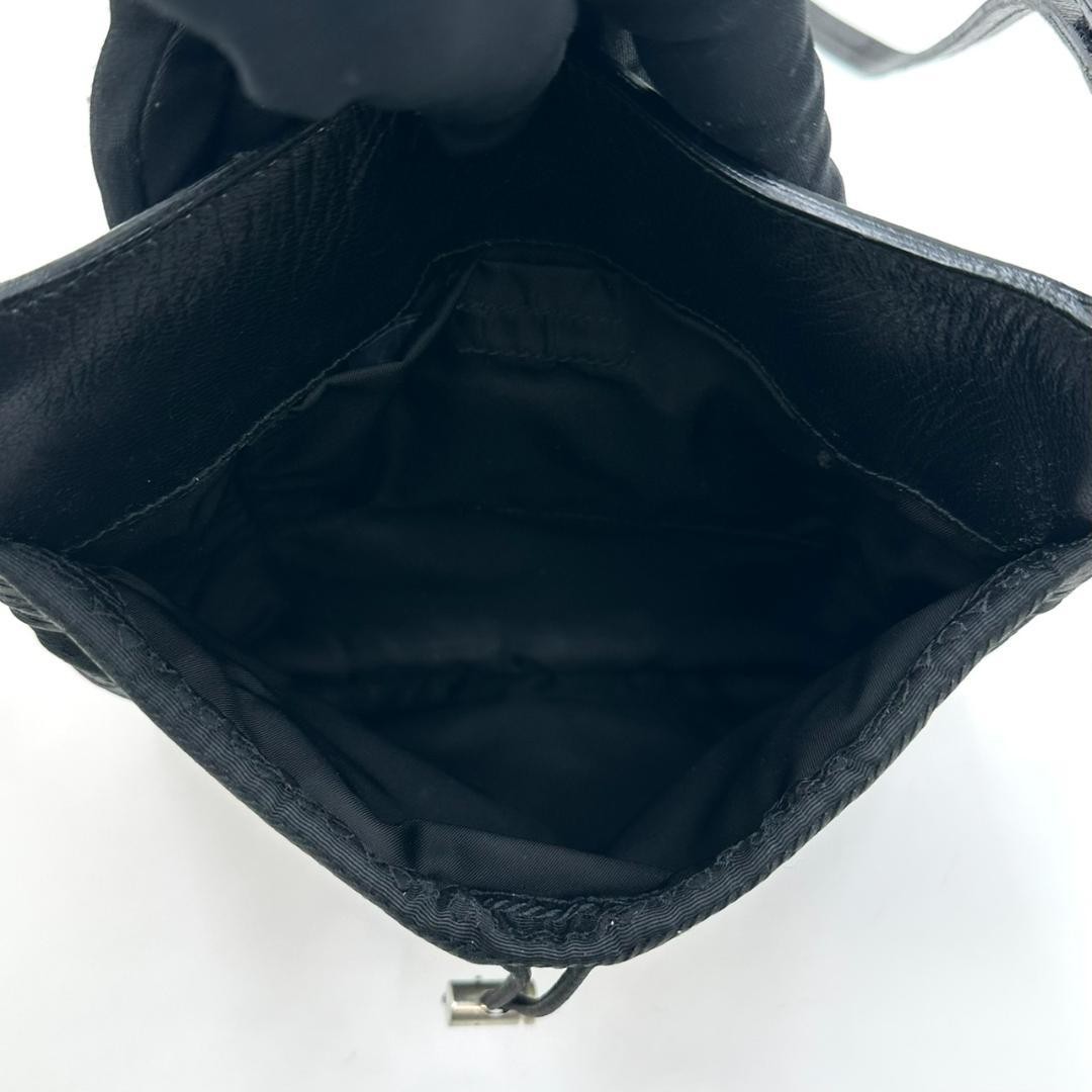 PRADA Allover Pattern Drawstring Silver Hardware … - image 12