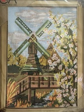 Printed needlepoint kits Tapestry Canvas 30x40 cm  Rto Windmill