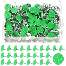 200 Pcs Reflective Tacks Trail Marking Tacks, Green