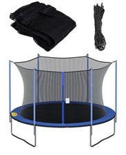 Cliselda Trampoline Replacement Safety Net for 6 Straight Poles Round Frame