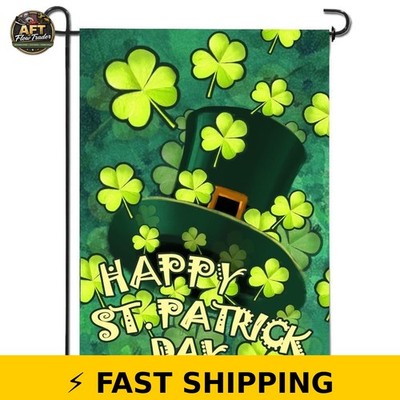 Anley St. Patrick's Day Garden Flag - Double Sided 18x12.5 Inch