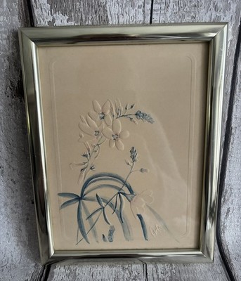 Vintage St Michael geprägte Wildblumen Cottagecore Blumen Wandkunstdruck