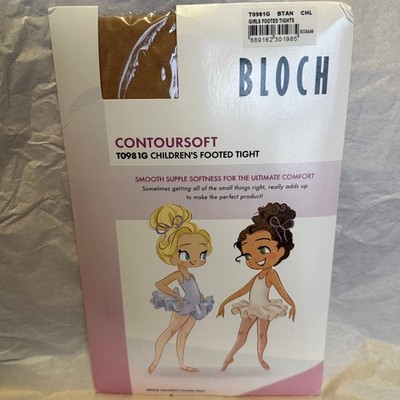 Bloch ContourSoft Girls Footed Tight T0981G ''Bloch Tan'' Size Child Large (CHL)