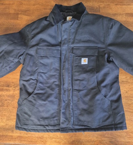Herren Carhartt Mantel C003-BLK Regular Quilt gefüttert Thermo Coat XL schwarz - Bild 1 von 21