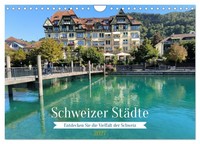 "Calendar 2027 · US Version · Swiss Cities (Wall Calendar 2027 12\" × 8\" Landscape"