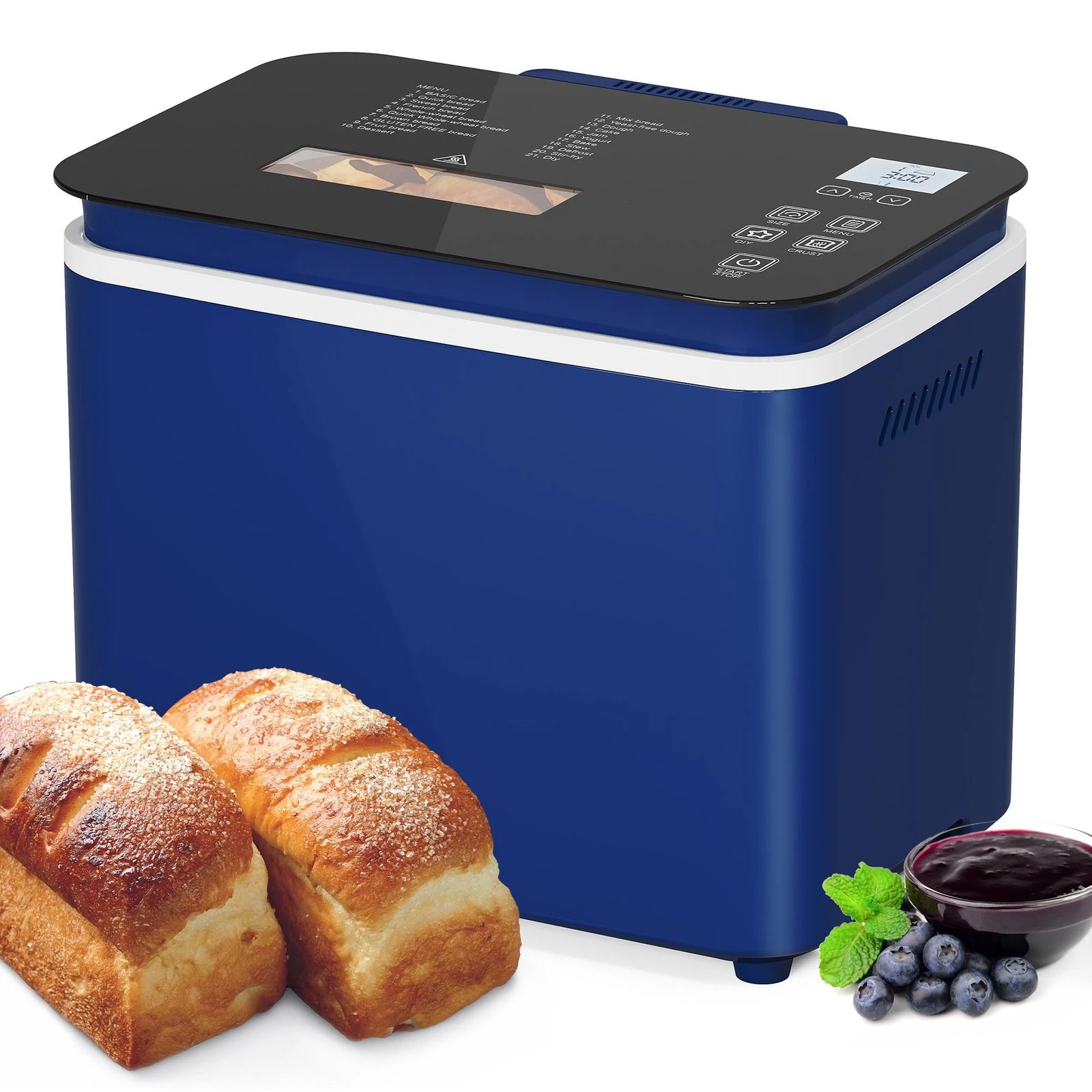 SUNVIVIPRO 2.2LB Bread Maker, 21-in-1 Programmable Bread Machine with Digital
Opens in a new window