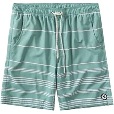 Vuori Men's Kore Short Green White Stripes Size Small S