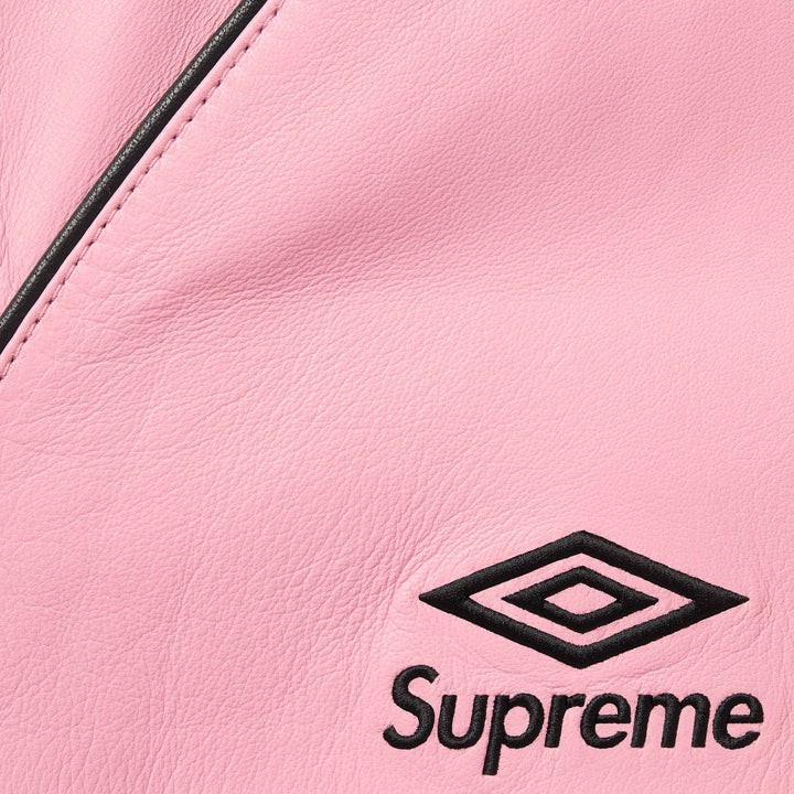 Supreme Umbro Leather Track Jacket Pink | eBay