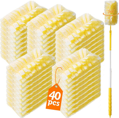 40 Count Heavy Duty Duster Refills Compatible with Swiffer Handles 360°