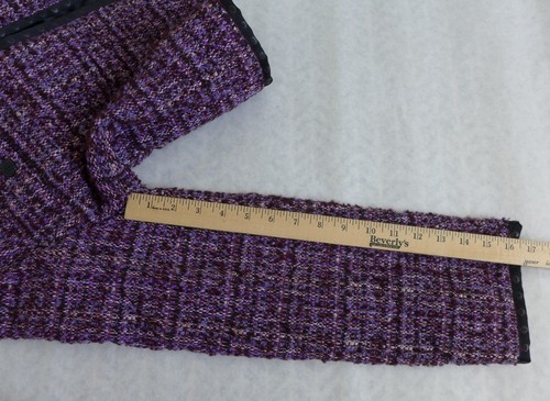 NUEVO CON ETIQUETAS MAJE (Hecho Francia) Chaqueta de tweed acolchada mezcla de lana violeta 42/Fr (XL) $535.00 - Imagen 22 de 24