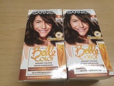 Image of Garnier Belle Colour Dye 4 Natural Dark Brown Permanent Hair  X2 JUST £18.49