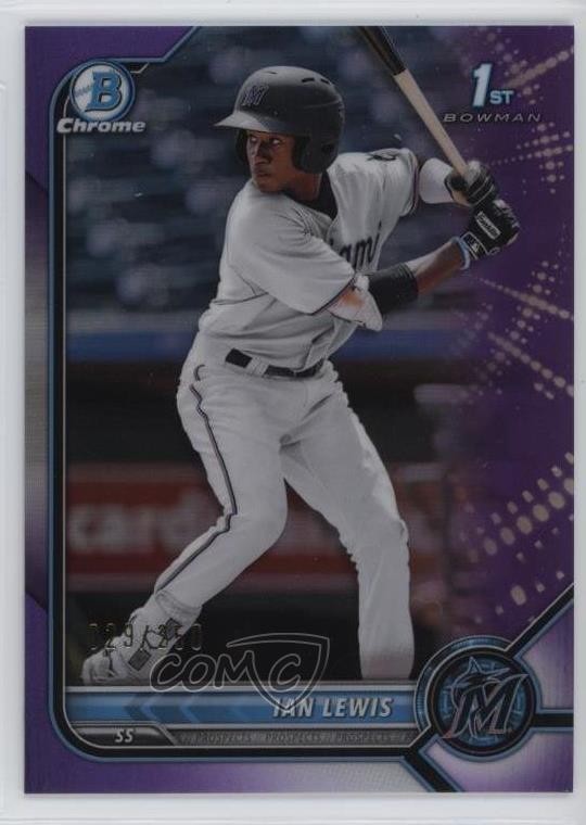 2022 Bowman Chrome Prospects Purple Refractor 29/250 Ian Lewis #BCP-96 o8g