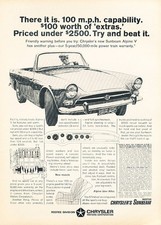 1967 Sunbeam Alpine rootes Classic Advertisement Ad A6B