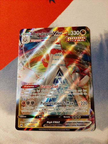 Pokemon 104/159 Duralugon VMAX Full Art EB12.5 Epee et Bouclier 12.5 Pokemon 104/159 Duralugon VMAX Full Art EB12.5 Epee et Bouclier 12.5