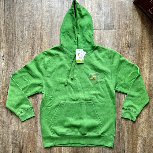 John Deere Licensed Green Quality Farm Equipment Hooded Sweatshirt Mens Size: M