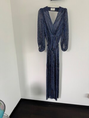 Maxikleid, Langes Kleid, Ba&sh - Kleid Gr. 38, Blau