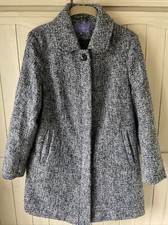 Ladies Tweed Effect Coat From Autonomy Size 16
