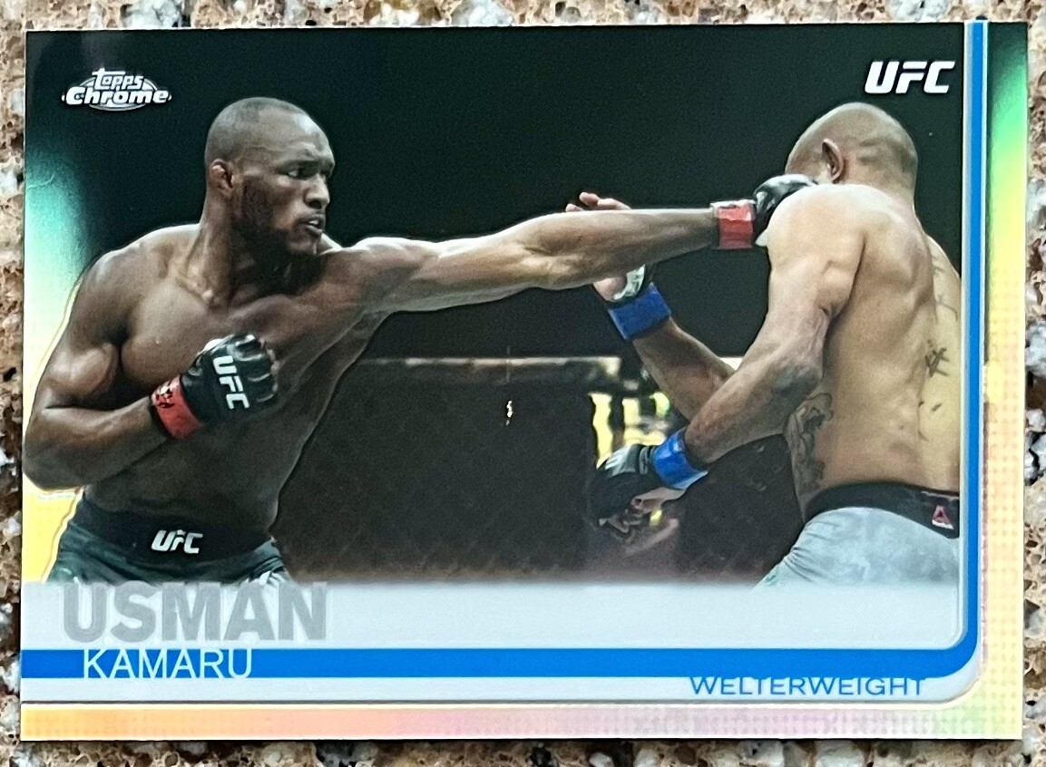 2019 Topps Chrome UFC KAMARU USMAN Refractor #14