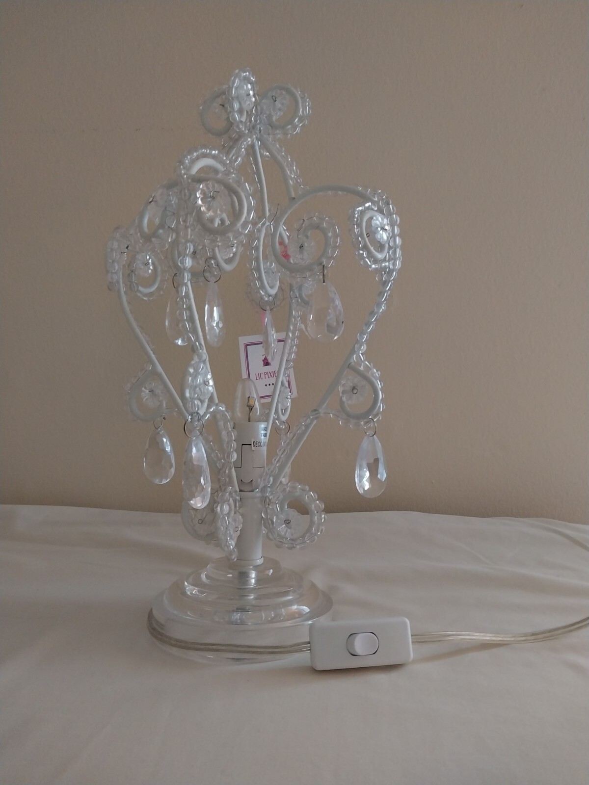 HomeGoods Night Stand Table Lamp ITALIAN Design. Crystal CHANDELIER NEW