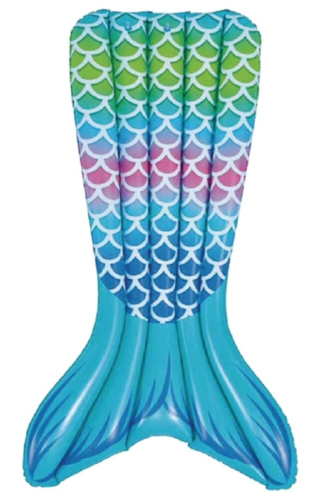 Cola De Sirena Estera De Aire 183Cm-Piscina De Jardín De Playa Inflable De 37438 Flotador De Natación