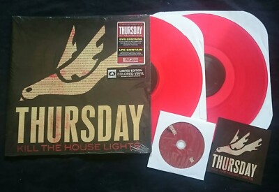 THURSDAY VINYL KILL THE HOUSE LIGHTS LIMITED EDITION /488 CLEAR RED DBL LP & DVD
