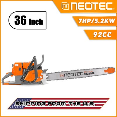 92cc Pro Gas Chainsaw w/ 36'' Bar Chain Gasoline Power Compatible with MS660 066