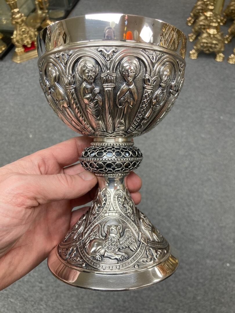 The 12 Apostles Chalice, Embossed figures, European Made, 7