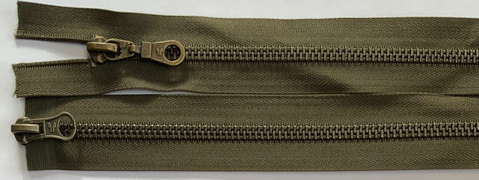 Metall Reißverschlüsse Messing - 2er Set Teilbar Für Jacken Und Mäntel