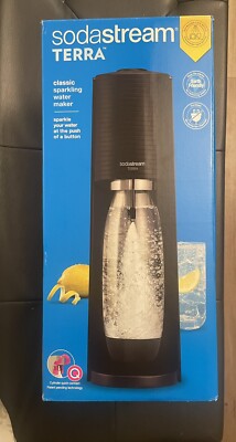 SodaStream Terra Sparkling Water Maker (Black) CO2, 2 Bottles and