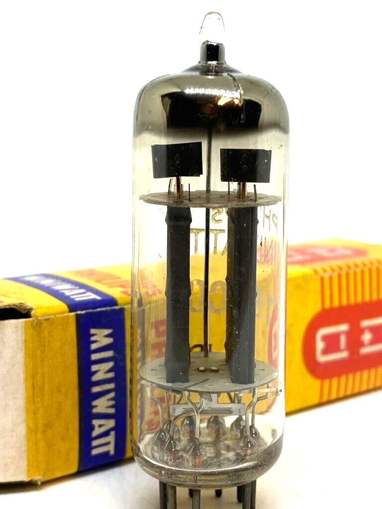 e182cc 7119 tune NOS Philips preamp tubes horse shoe getter code ID2 ...