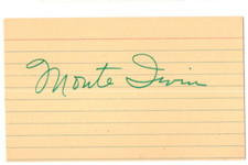 Monte Irvin Signed Index Card / Autographed MLB Baseball New York Giants