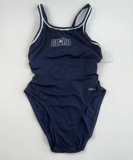 Dolfin Reliance Swimwear Women One Piece UPF 50+ Swimsuit  Navy Blue  Sz 44  NWT