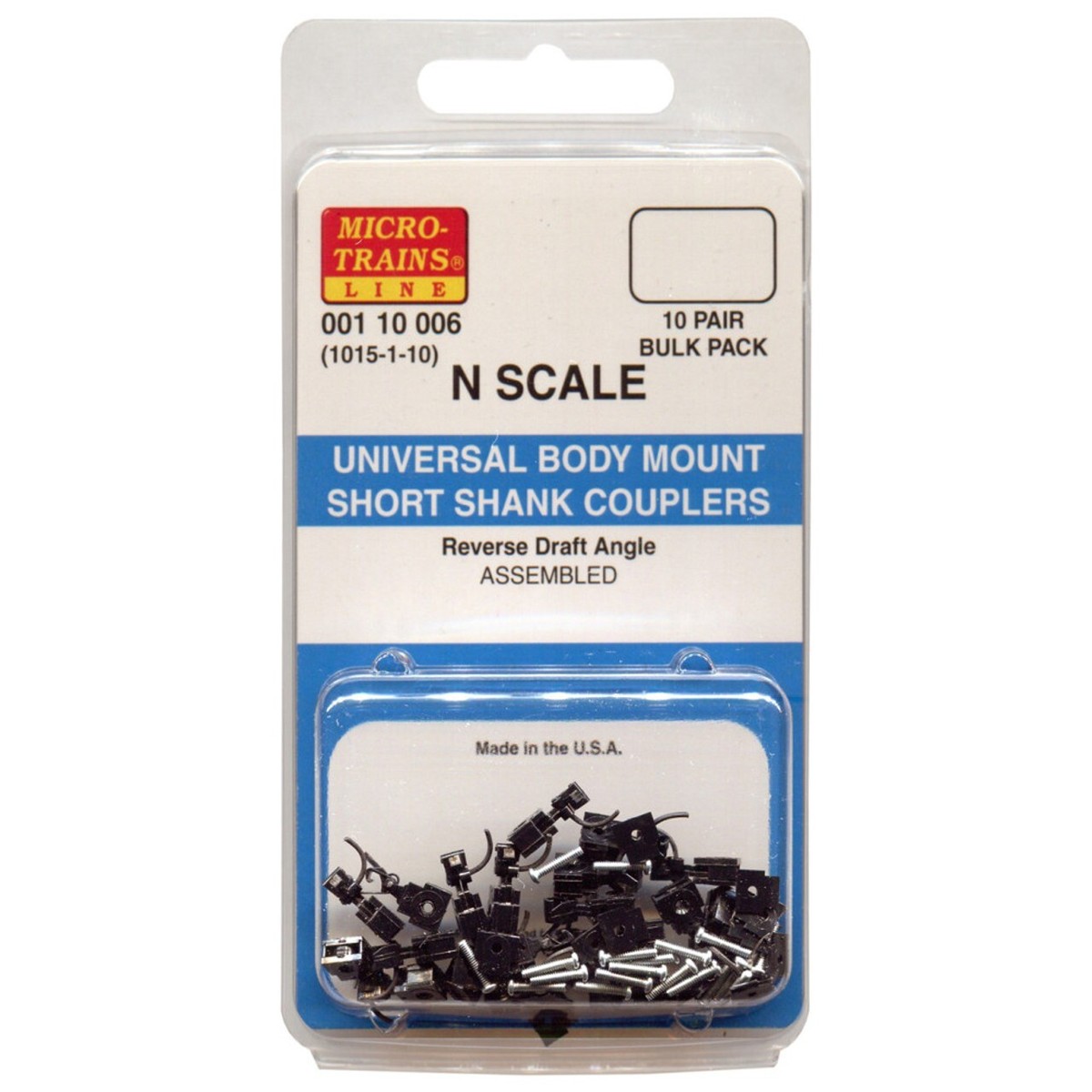 ⭐︎まとめ売り特価Micro trains&preiser フィギュア模型用パーツ Micro Trains ~ N Scale 1015-1-10 Body Mount Short Shank Coupler