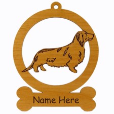 Long Haired Dachshund Ornament 083038 Personalized With Your Dogs Name