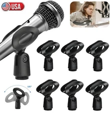 6× Adjustable Universal Microphone Mount Clip Clamp Holder for All Mic Stand USA