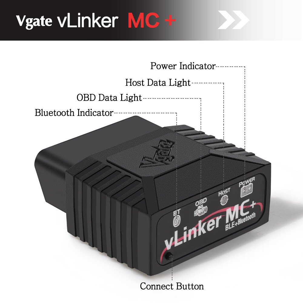Vgate VLinker MC Bluetooth OBD2 Scanner – Android & Windows – Bimmercode FORScan Compatible