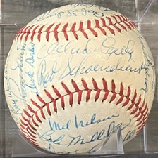 1968 St. Louis Cardinals Team Signed Spalding Baseball 28 Autos Roger Maris JSA