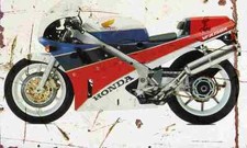 Honda VFR750R 1988 Aged Vintage Photo Print A4 Retro poster