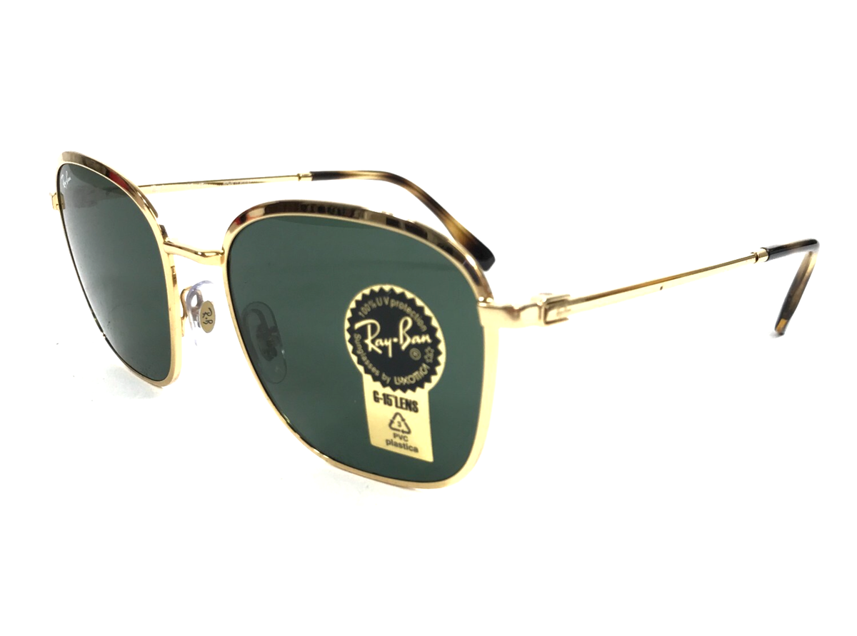 Ray Ban Classic Green Unisex Sunglasses RB3720 001/31 55-20 RB3720 Sunglasses in Green On Gunmetal and Grey - RB3720  main image 3