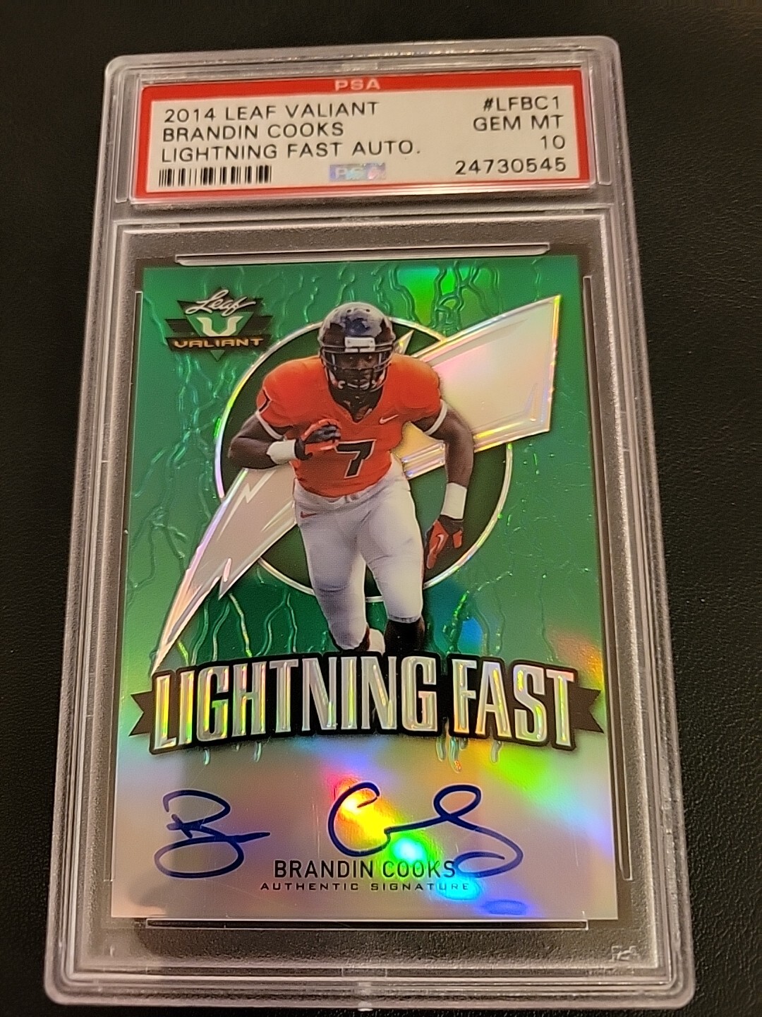 Brandin Cooks Leaf Valiant Lightning Fast Autograph #LFBC1 Base