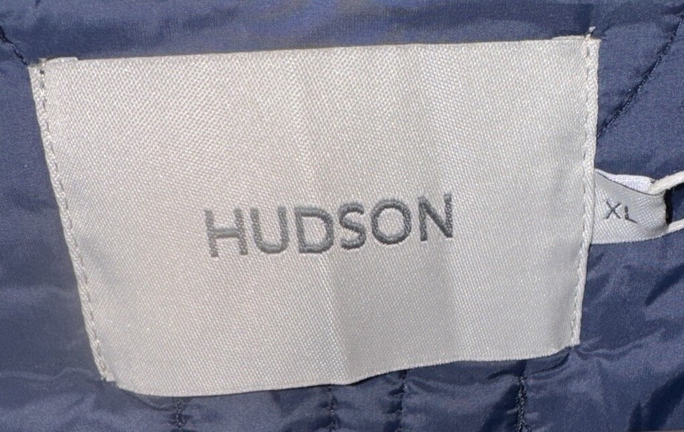 NWT HUDSON Womens' Navy Blue Oversized Quilted Liner Jacket Coat Size